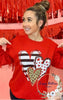 Doodle Heart Valentine Sweatshirt/LS/SS