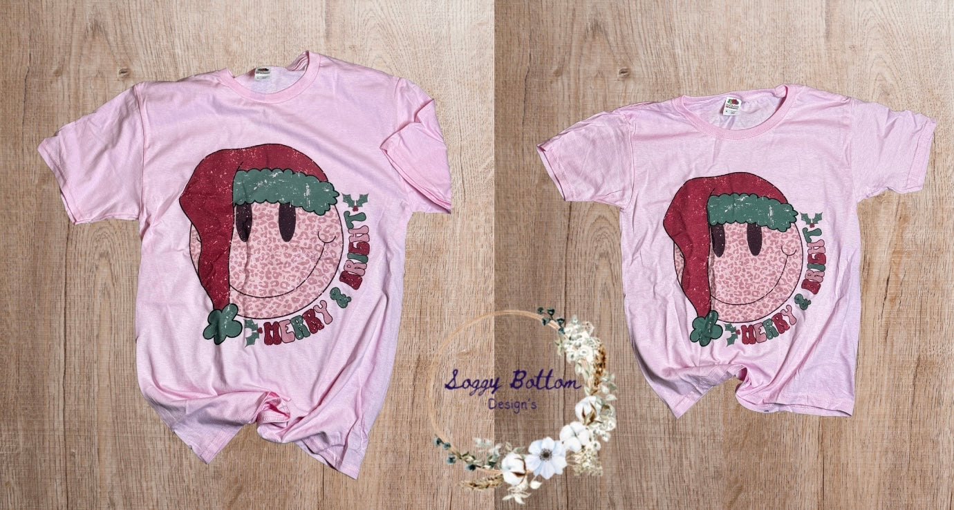 Mommy and Me Smiley Christmas T-Shirts - Spread Holiday Cheer Together