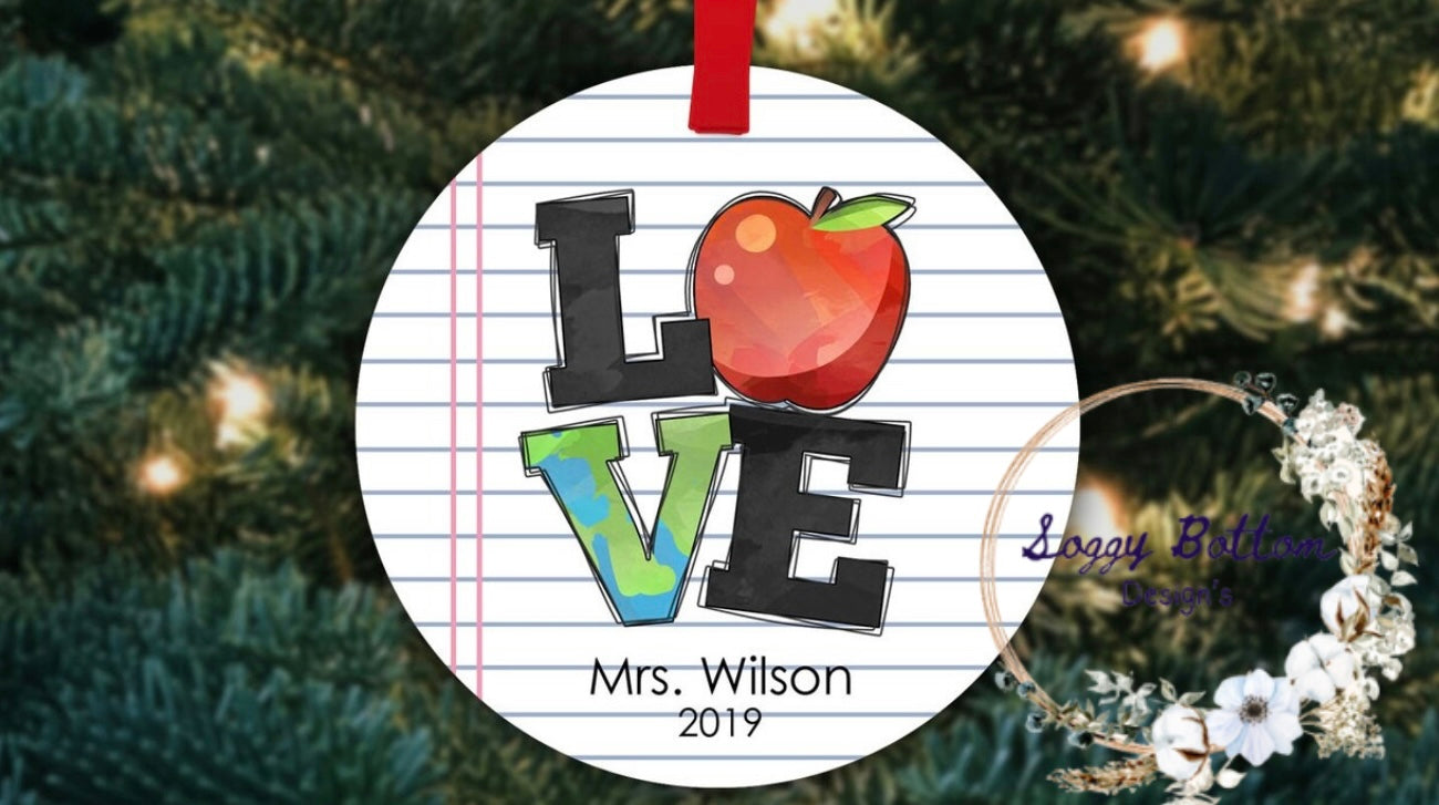 Love Persianized Teacher Ornament