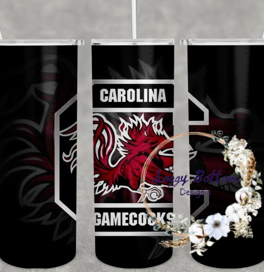 Black Carolina Gamecocks-Themed Tumbler - Quench Your Thirst with Athletic Style