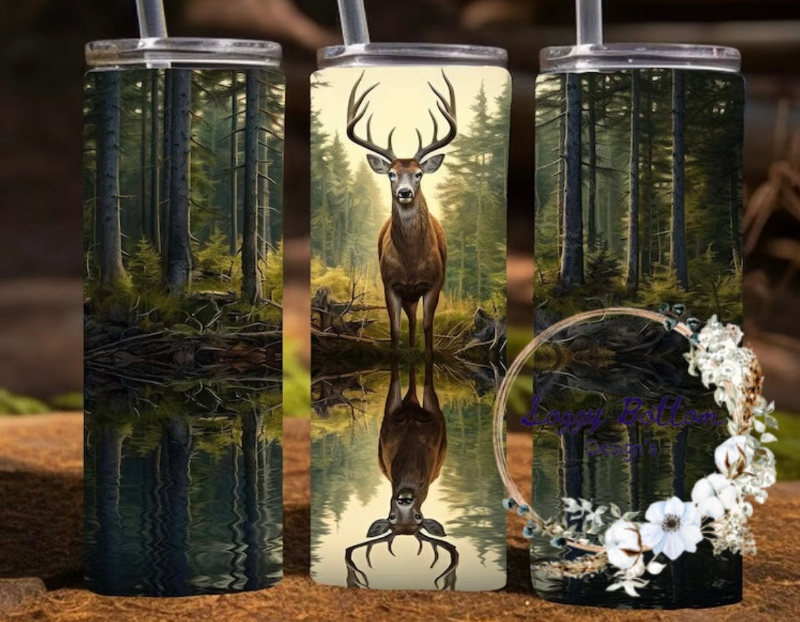 Buck in the Woods Insulated Tumbler - Embrace Nature's Majesty